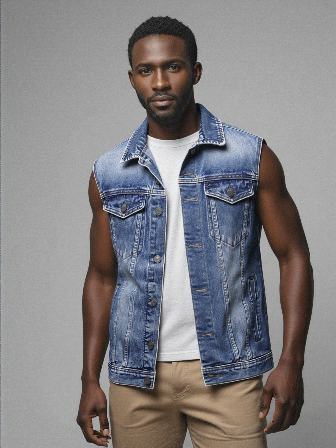 Watch Men's Multi Pocket Denim Vest on Amazon Live